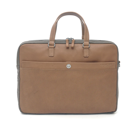 Cartella 2 Zip New Holey Marrone