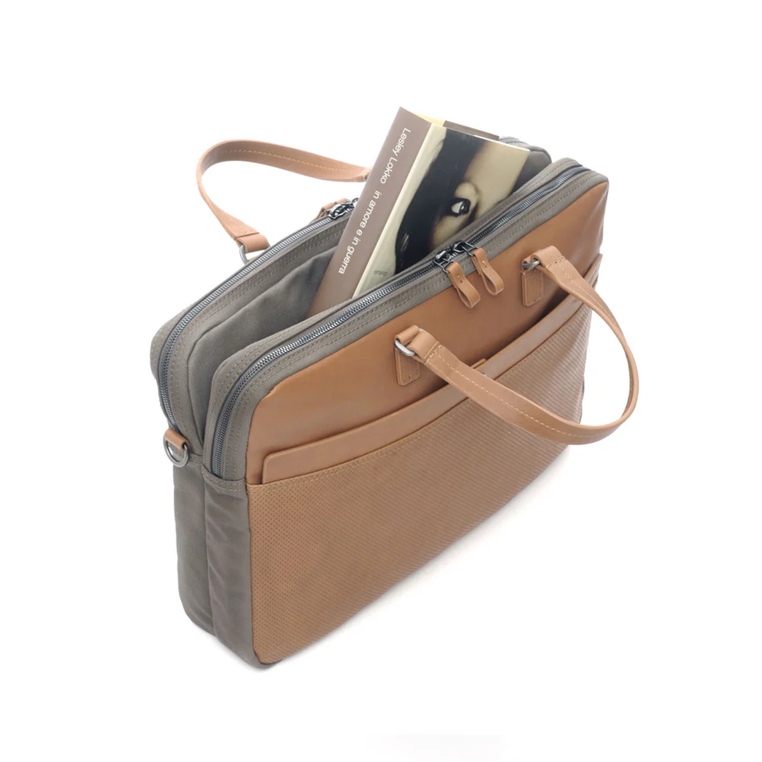 Cartella 2 Zip New Holey Marrone — immagine 4