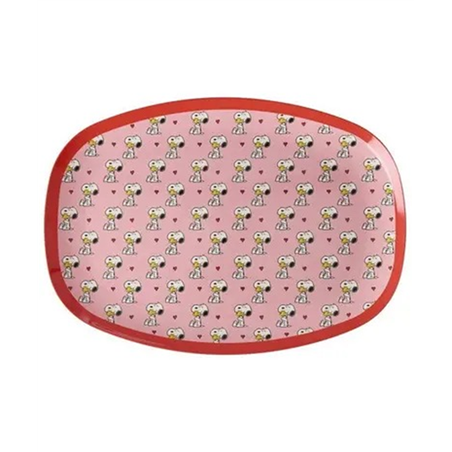 Vassoio Melamina Rettangolare Snoopy Rosa