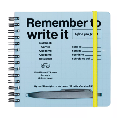 Square Grid Notebook Days Mark'S Blue