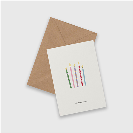 Biglietto Auguri Con Busta Kraft  Candles