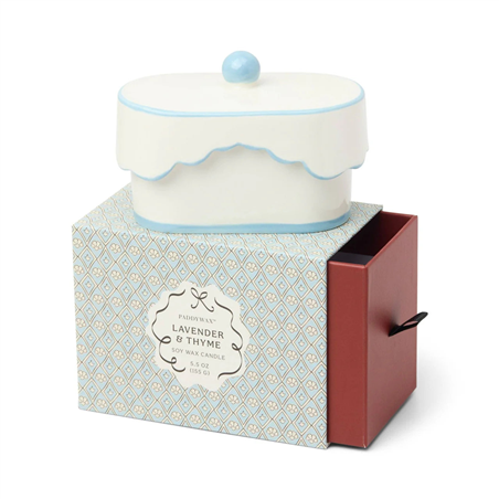 Candela Cherie Ceramica 155gr Profumata Blue &white - Lavender & Thyme
