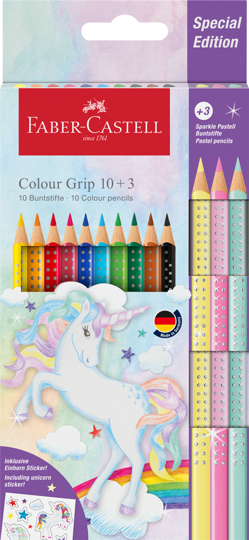 Astuccio 10 Matite Colour Grip + 3 Pastel Collezione Unicorno — immagine 2