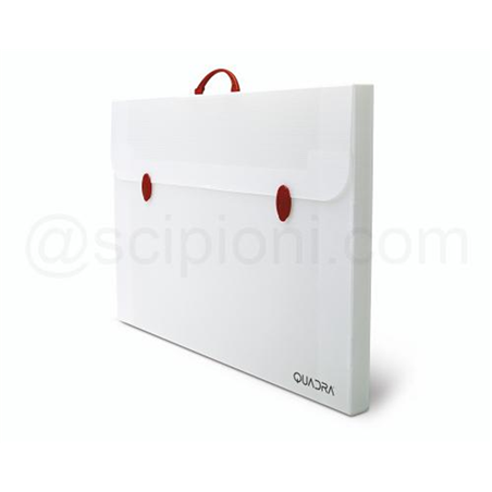 Cartella Portadisegno Polionda 2 Chiusure Bianca 36,5x56,5x5,5