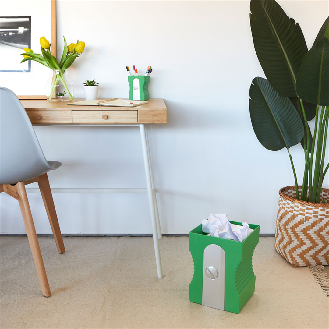 Cestino Carta Temperino Maxi  29x21,5x21 Cm Verde — immagine 2