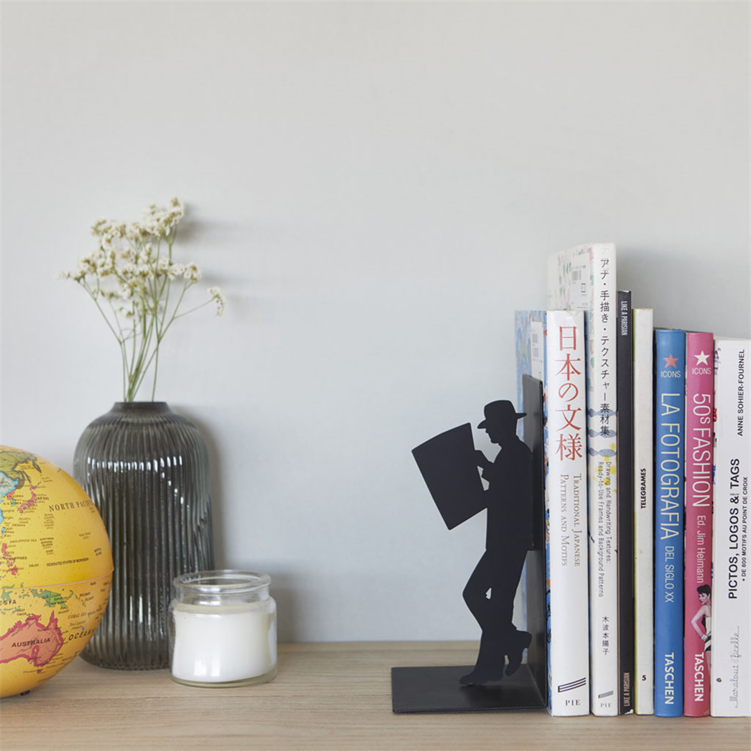 Segnalibri Metallo The Reader 17x10x8cm Nero — immagine 3