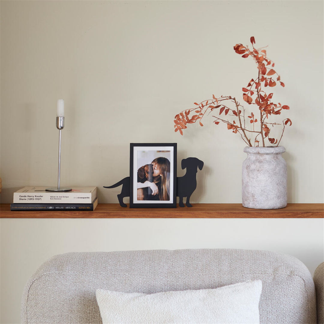 Portafoto Metallo Bassotto Vertic 19x30.5x4 Nero — immagine 2