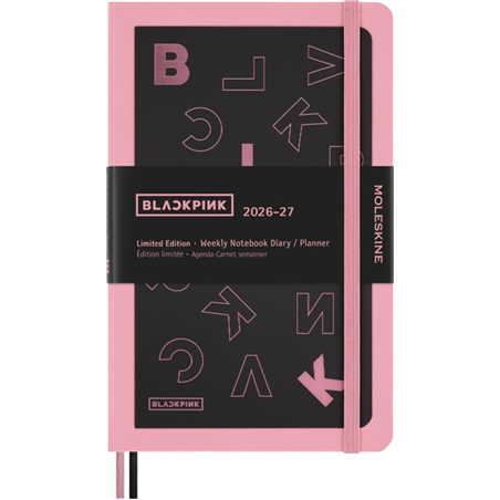 Agenda 18 Mesi 7g Large Hard Limited Edition 2026-2027 Black Pink
