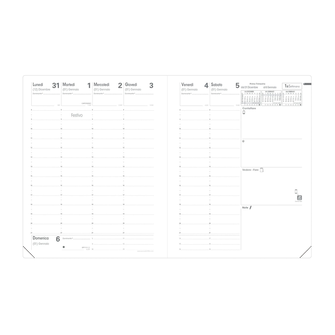 Agenda Q.v.presidente A4 7g Ov Roma Blu Navy — immagine 2