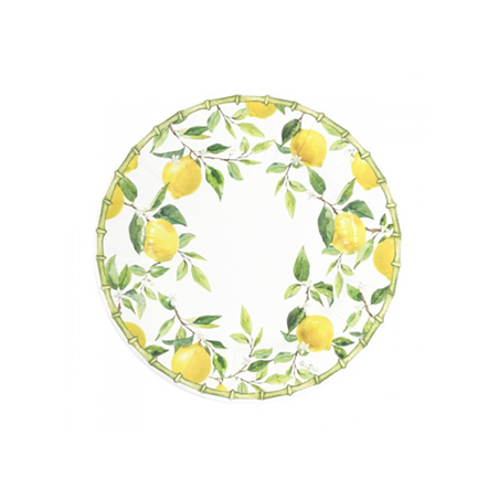 Piatto Carta 27cm 8pz Givi Lemon Tree