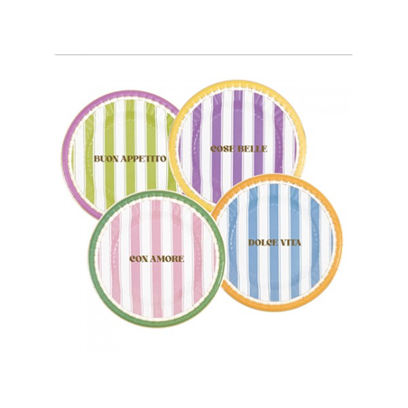 Piatto Carta 23cm 8pz Tra Le Righe Givi