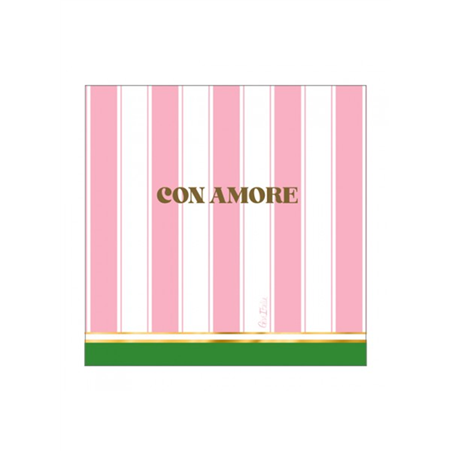 Tovagliolo 33x33 3 Veli  16pz Tra Le Righe Con Amore