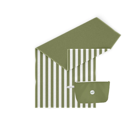Set Pochette Termica E Asciugamano In Microfi Oliva