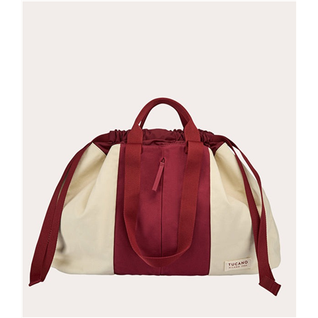 Borsa Carry Beach Canvas 60 X 40 X 18 Cm 43l Bianco Rosso