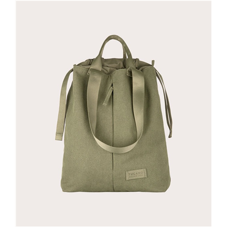 Shopper Verticale Canvas 35 X 44 X 14 21,5l Verde Militare