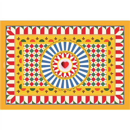 Tovaglietta Americana Tesori Sicilia 44x30cm Cuore