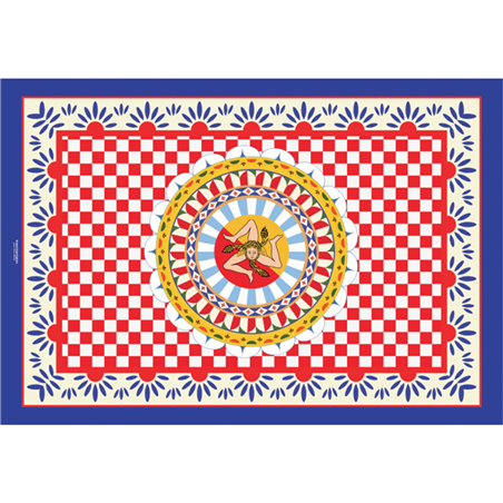 Tovaglietta Americana Tesori Sicilia 44x30cm Trinacria