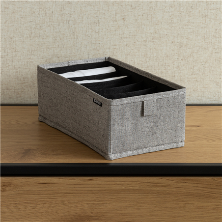 Drawer Organizer 6s Tessuto L16,5xd29xh11cm Grey
