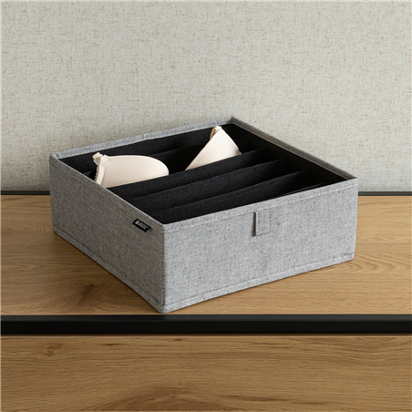 Drawer Organizer 6l Tessuto L29xd29xh11cm Grey