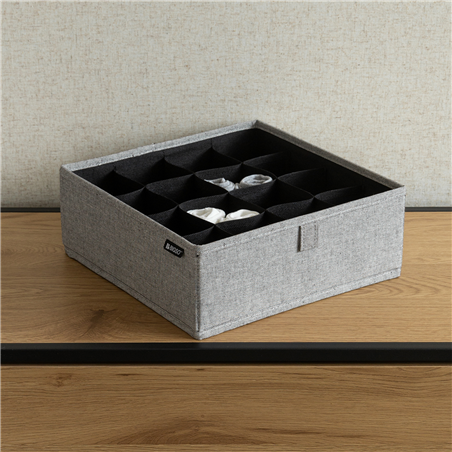 Drawer Organizer 16 Tessuto L29xd29x11cm Grey