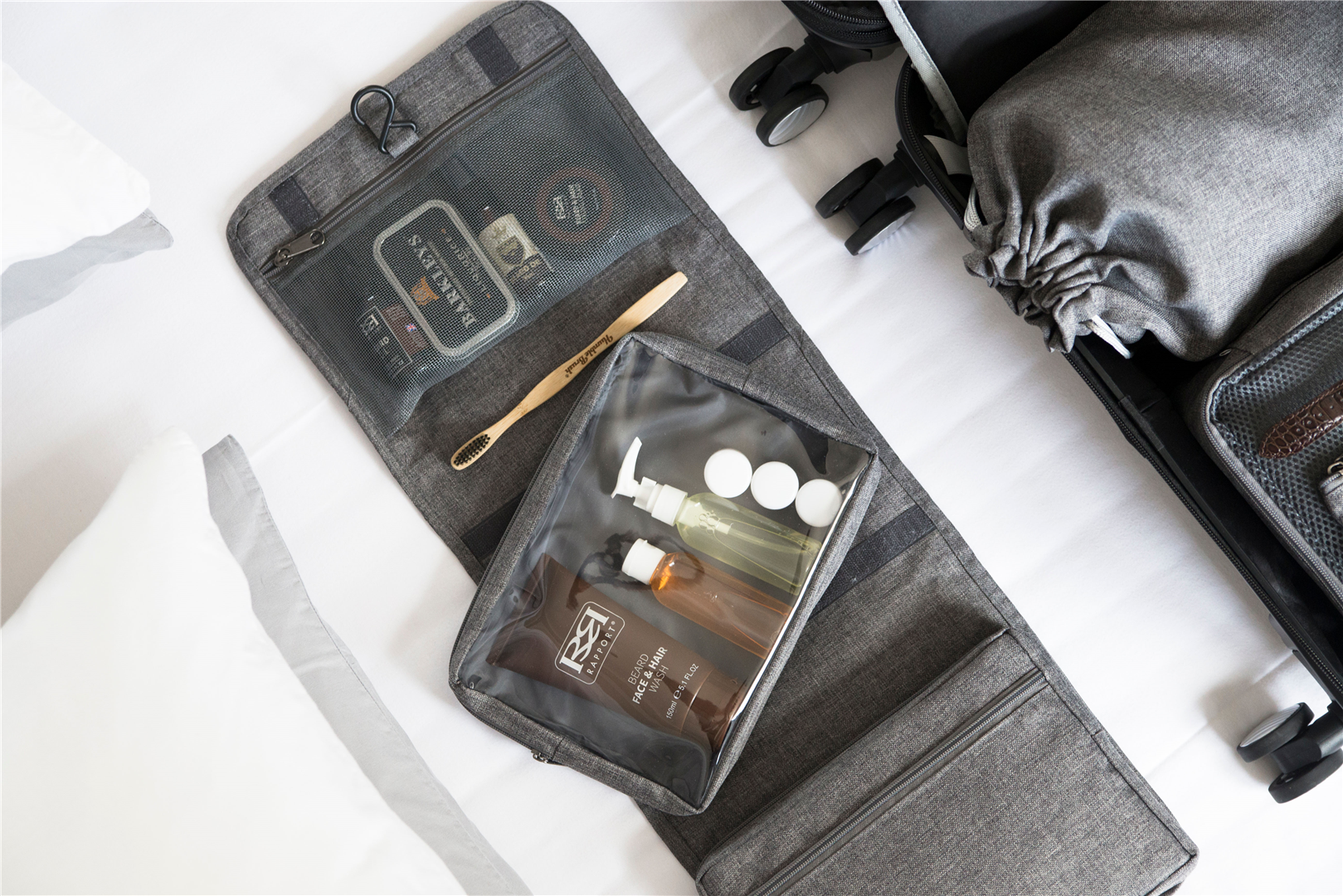Travel Toiletry Bag Tessuto L26xh68cm Grey — immagine 3