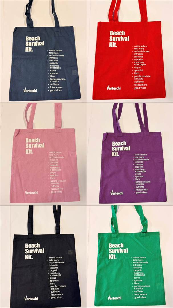 Shopper Tote Tessuto Kit Mare Assortito — immagine 3