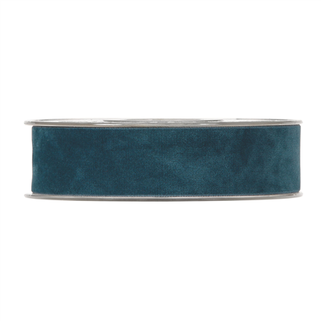 Nastro Velluto Doppio Mm25x7mt Smoking Blue