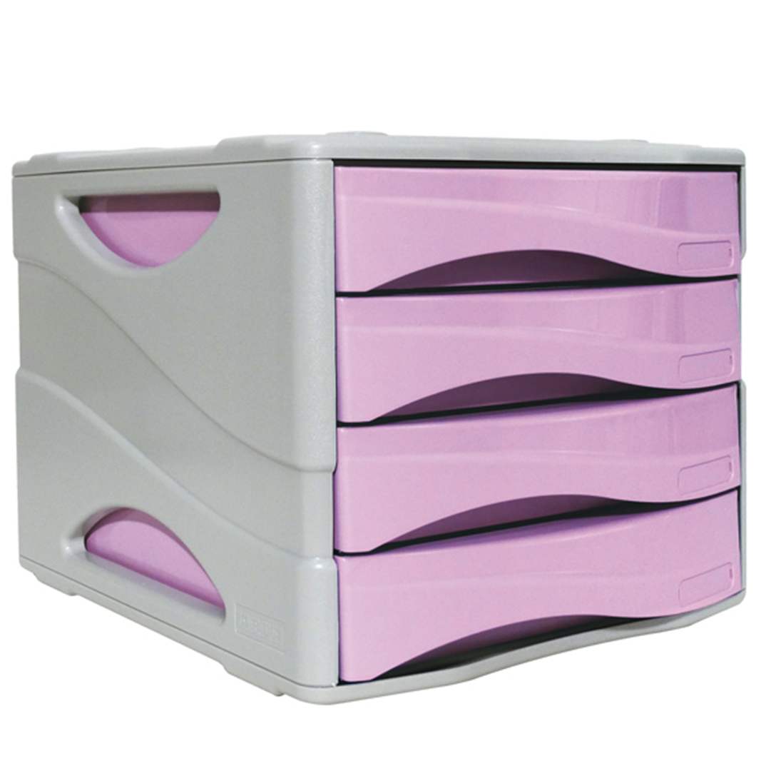 Cassettiera 4 Cassetti Keep Colour Pastel Lilla
