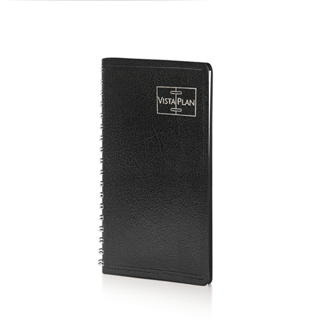 Agenda 7g 10x15cm Vistaplan Spirale Nero