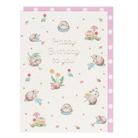 Biglietto Auguri Cath Kidston Hedgehogs
