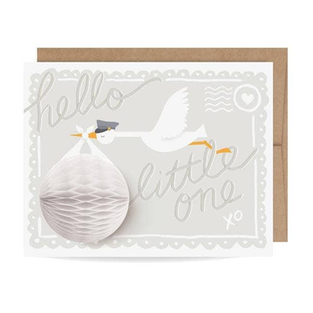 Biglietto Auguri  Pop Up Fru Fru Inklings Pap Stork - New Baby