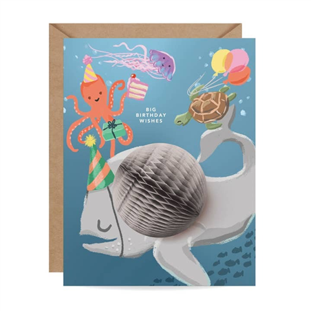 Biglietto Auguri  Pop Up Fru Fru Inklings Pap Balena