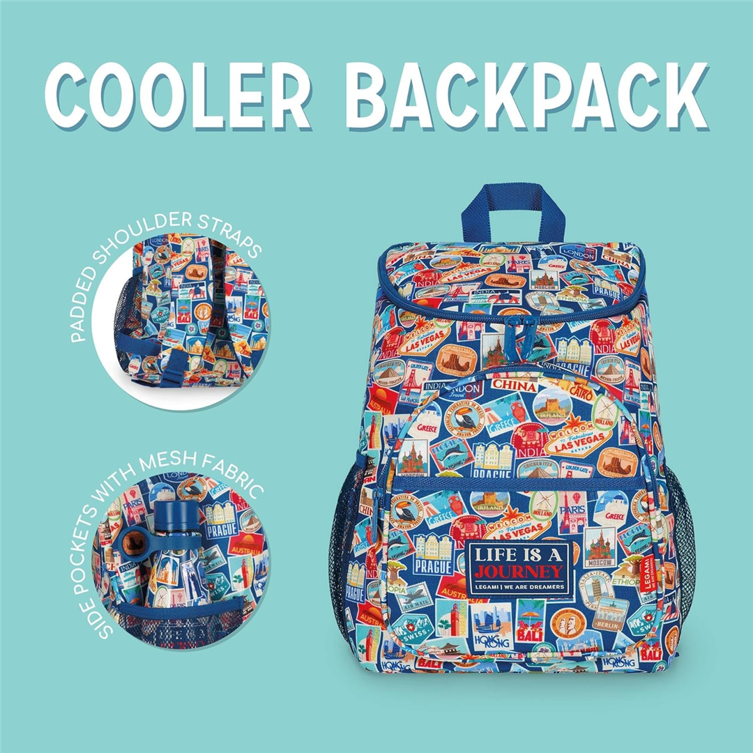 Cooler Backpack - Backpack Cooler - 20 Litri Travel Stickers — immagine 2