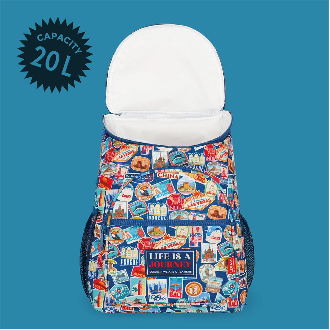 Cooler Backpack - Backpack Cooler - 20 Litri Travel Stickers — immagine 5