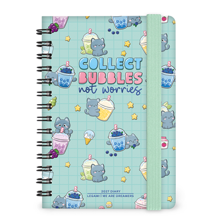 Agenda 12mesi Settimanale Spiralata Small Bo 2027 Kitty Bubble Tea