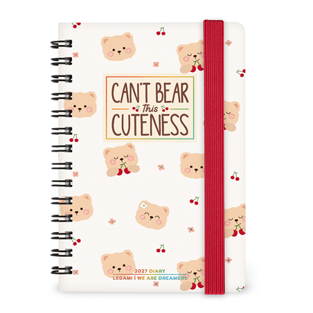 Agenda 12mesi Settimanale Spiralata Small Bo 2027 Teddy Bear White