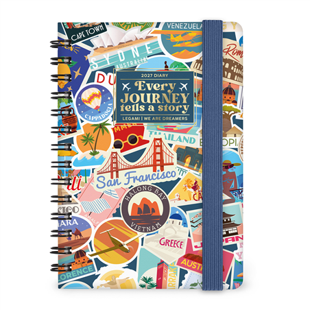 Agenda 12mesi Settimanale Spiralata Small Bo 2027 Travel Stickers