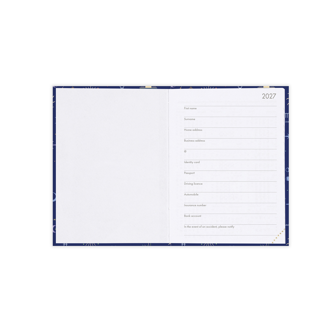 Agenda 12mesi Settimanale Mini Photo Weekly 2027 Celestial — immagine 2