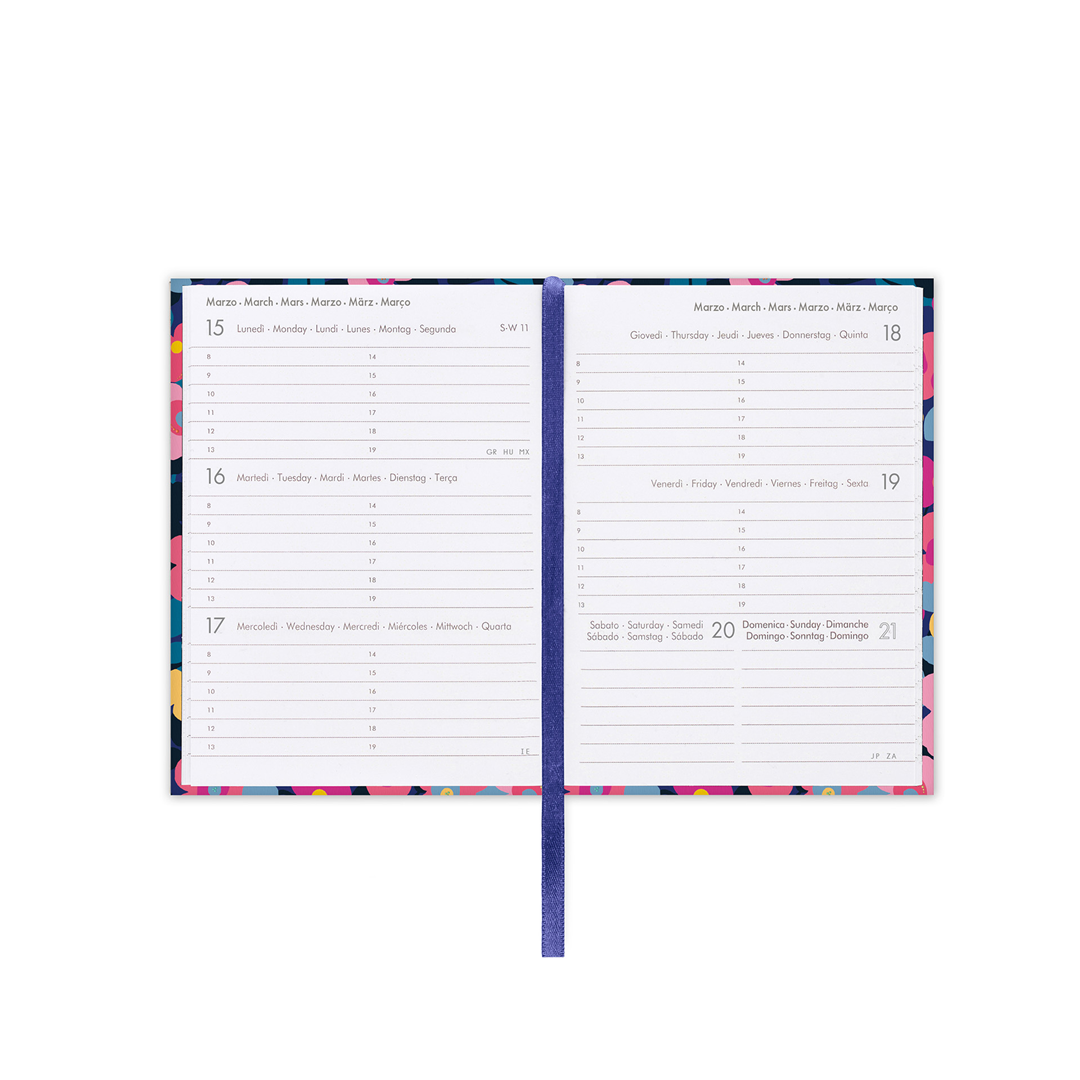 Agenda 12mesi Settimanale Mini Photo Weekly 2027 Flowers — immagine 3
