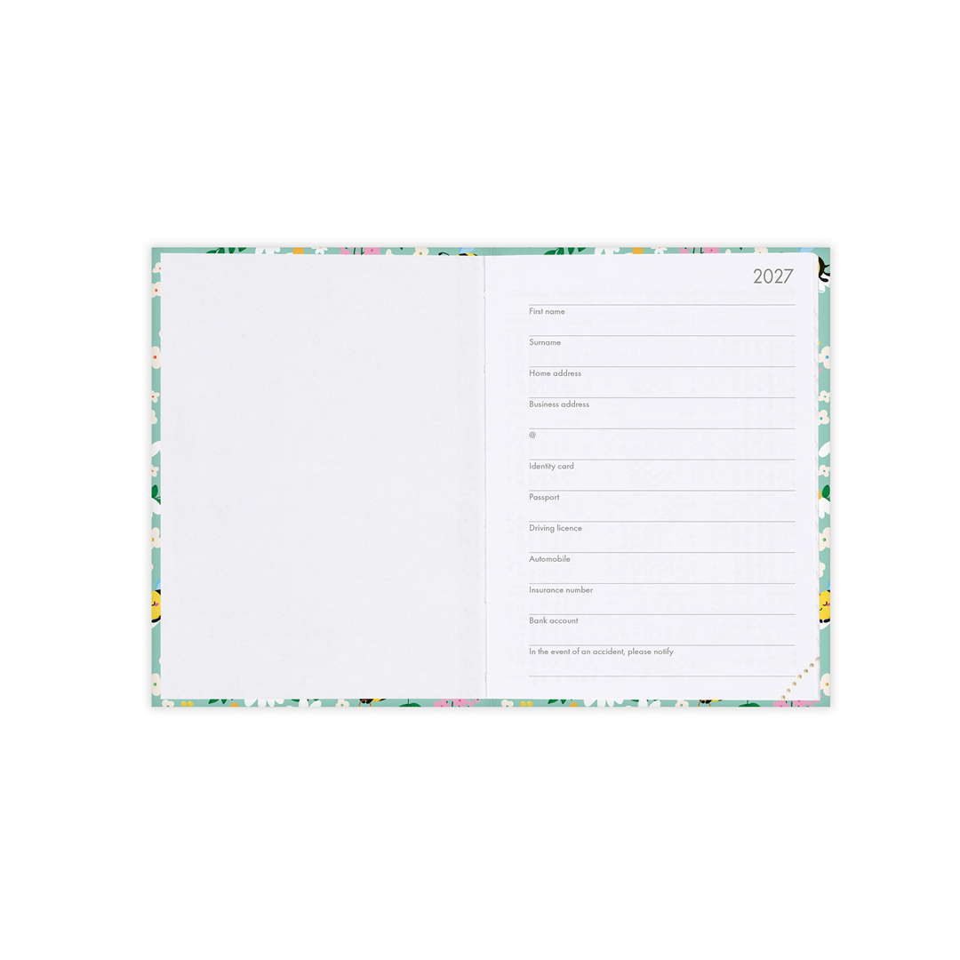 Agenda 12mesi Settimanale Mini Photo Weekly 2027 Bee — immagine 2
