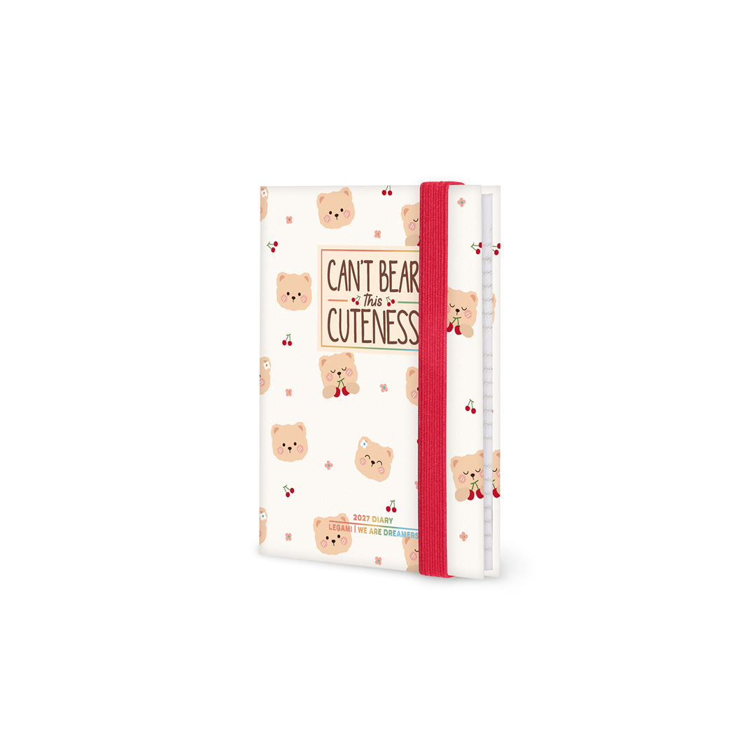 Agenda 12mesi Settimanale Mini Photo Weekly 2027 Teddy Bear White — immagine 4