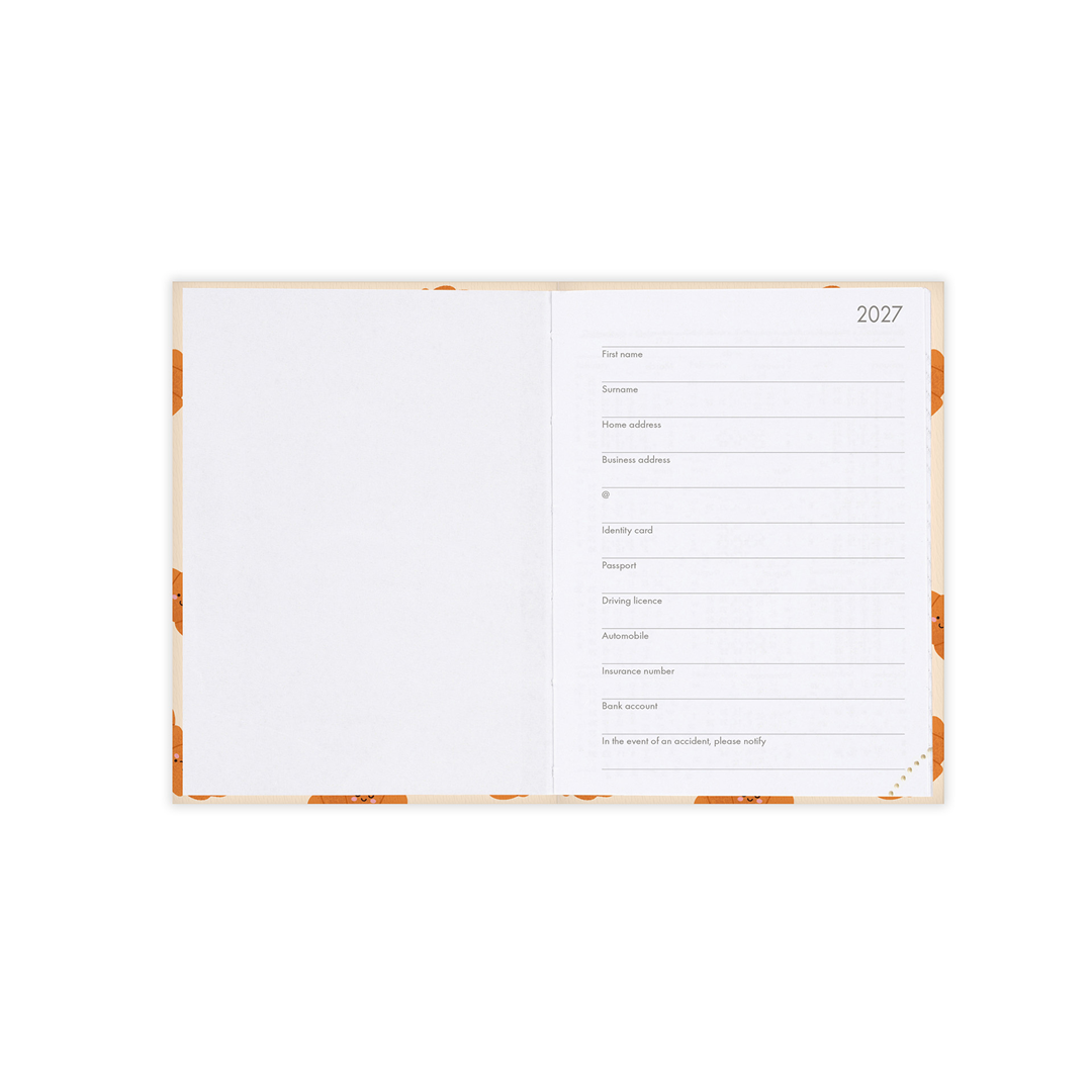 Agenda 12mesi Settimanale Mini Photo Weekly 2027 Croissant — immagine 2