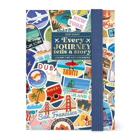 Agenda 12mesi Settimanale Mini Photo Weekly 2027 Travel Stickers