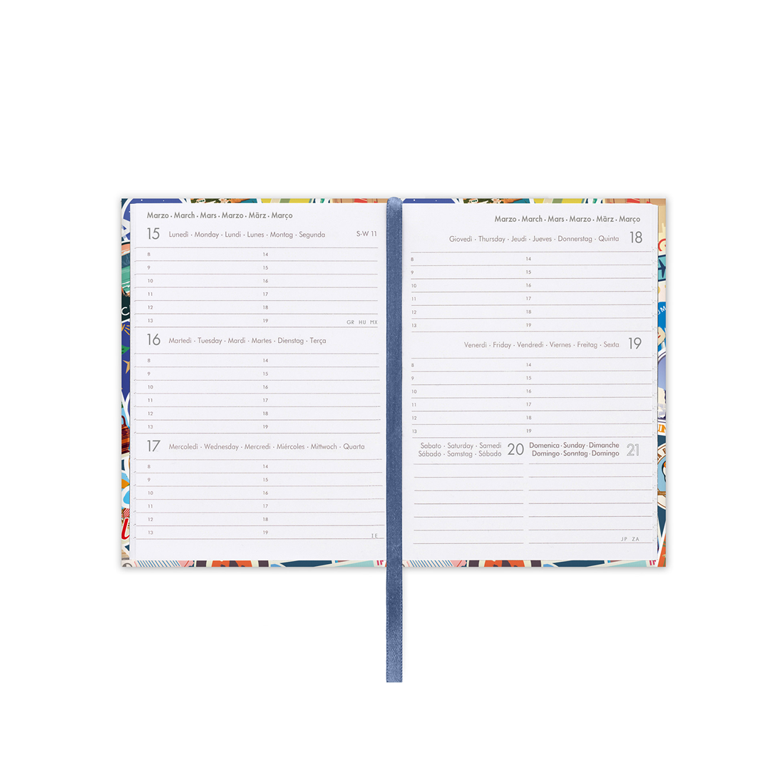 Agenda 12mesi Settimanale Mini Photo Weekly 2027 Travel Stickers — immagine 3