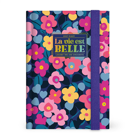 Agenda 12mesi Giornaliera Small Photo Daily 2027 Flowers