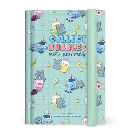 Agenda 12mesi Giornaliera Small Photo Daily 2027 Kitty Bubble Tea