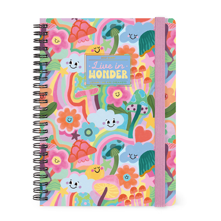 Agenda 12mesi Settimanale Spirale Large Bound 2027 Mushrooms