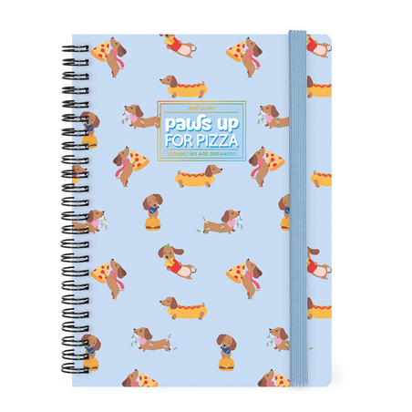 Agenda 12mesi Settimanale Spirale Large Bound 2027 Dachshund