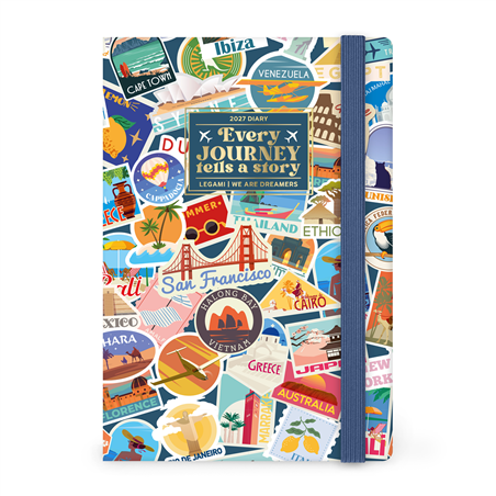 Agenda 12mesi Settimana Medium Photo 2027 Travel Stickers