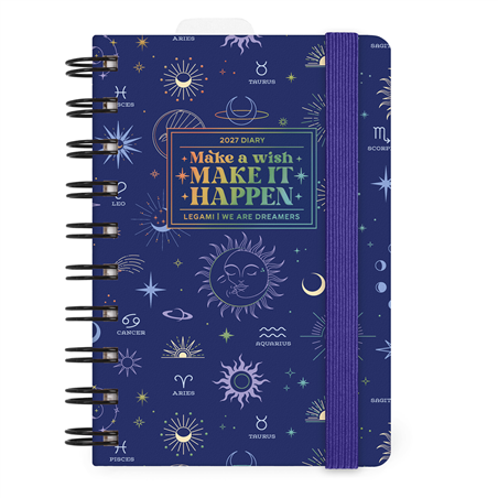 Agenda 12mesi Giornaliera Spiralata Small Dai 2027 Celestial